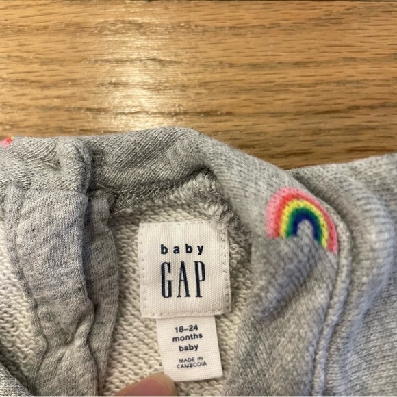 Gap Peplum Rainbow Sweatshirt Dress - Picture 3 of 3